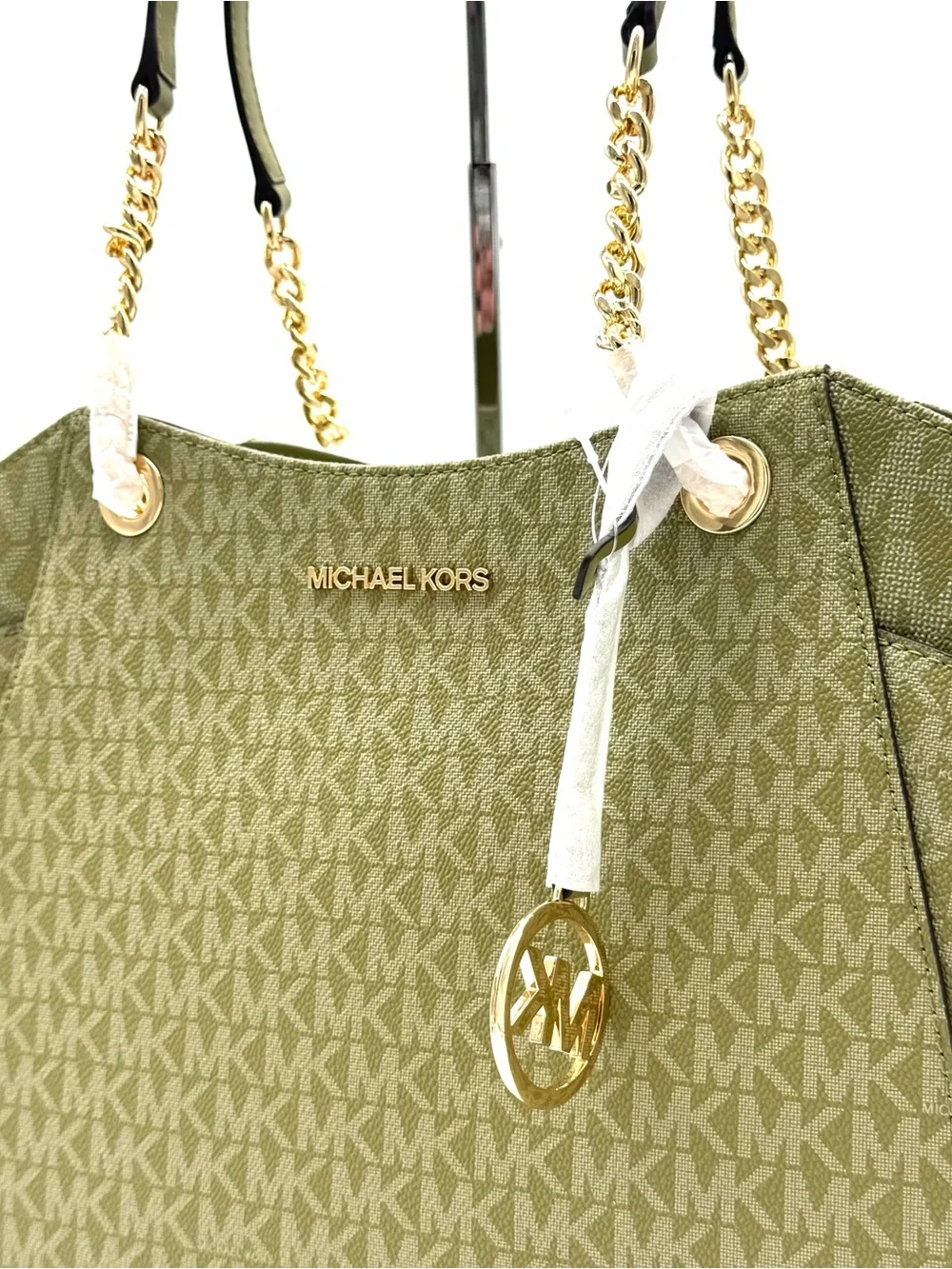 Michael Kors Jet Set Large Signature Logo Shoulder Bag-Oregano